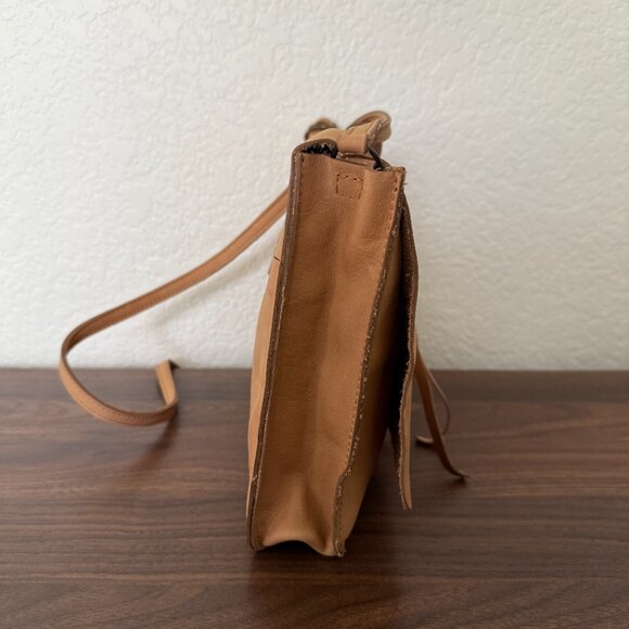 Jo Handbags Small Leather Satchel - Tan - Picture 5 of 7